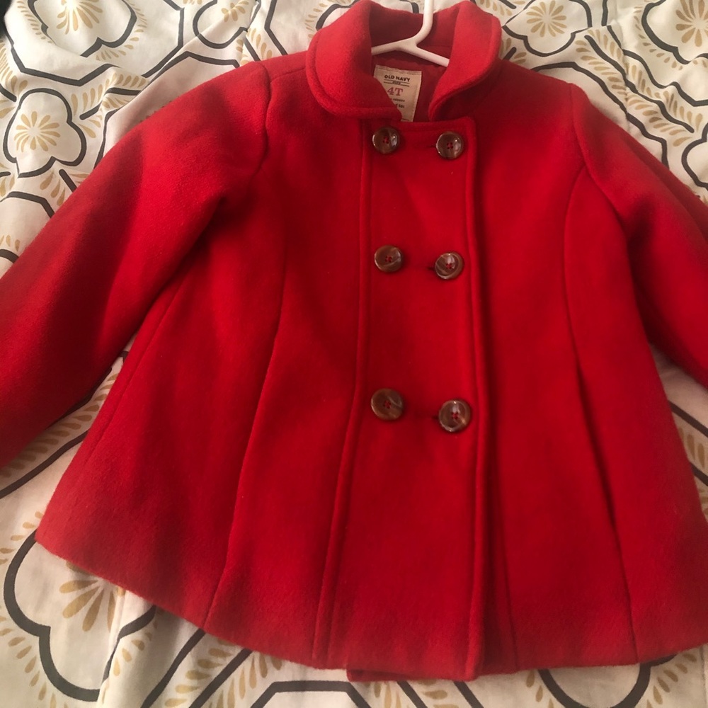 Little girls toddler old navy red coat